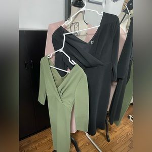 Stretchy forgiving dresses 3 colour versions